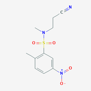 molecular formula C11H13N3O4S B7646113 N-(2-cyanoethyl)-N,2-dimethyl-5-nitrobenzenesulfonamide 