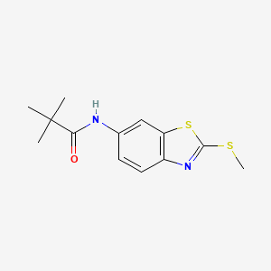 2,2-dimethyl-N-[2-(methylsulfanyl)-1,3-benzothiazol-6-yl]propanamide