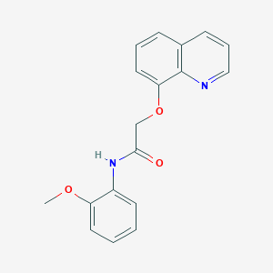 molecular formula C18H16N2O3 B7646143 N-(2-methoxyphenyl)-2-quinolin-8-yloxyacetamide 