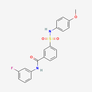 N-(3-fluorophenyl)-3-[(4-methoxyphenyl)sulfamoyl]benzamide