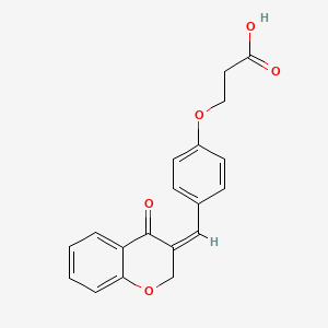 3-[4-[(Z)-(4-oxochromen-3-ylidene)methyl]phenoxy]propanoic acid