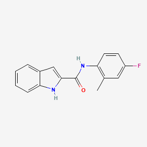 molecular formula C16H13FN2O B7646214 N-(4-fluoro-2-methylphenyl)-1H-indole-2-carboxamide 