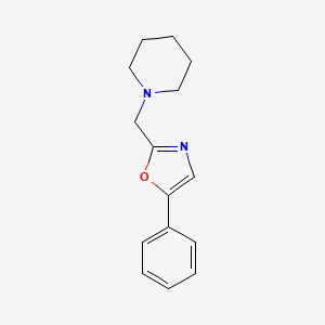 molecular formula C15H18N2O B7646223 5-Phenyl-2-(piperidin-1-ylmethyl)-1,3-oxazole 