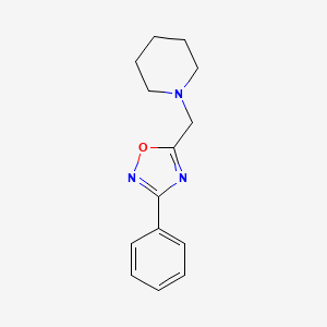 molecular formula C14H17N3O B7646226 3-Phenyl-5-(piperidin-1-ylmethyl)-1,2,4-oxadiazole 