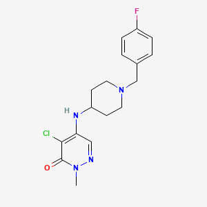 4-Chloro-5-[[1-[(4-fluorophenyl)methyl]piperidin-4-yl]amino]-2-methylpyridazin-3-one