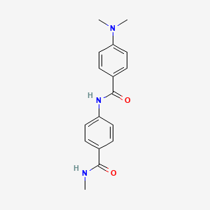 molecular formula C17H19N3O2 B7646276 4-[[4-(dimethylamino)benzoyl]amino]-N-methylbenzamide 