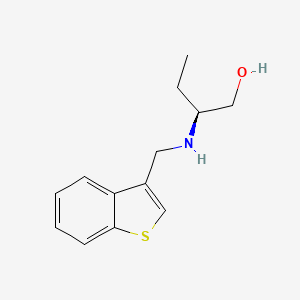 molecular formula C13H17NOS B7646277 (2S)-2-(1-benzothiophen-3-ylmethylamino)butan-1-ol 