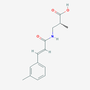 molecular formula C14H17NO3 B7646285 (2R)-2-methyl-3-[[(E)-3-(3-methylphenyl)prop-2-enoyl]amino]propanoic acid 