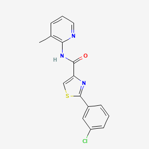 2-(3-chlorophenyl)-N-(3-methylpyridin-2-yl)-1,3-thiazole-4-carboxamide