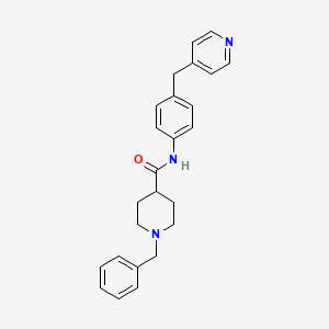 molecular formula C25H27N3O B7646351 1-benzyl-N-[4-(pyridin-4-ylmethyl)phenyl]piperidine-4-carboxamide 