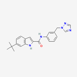 6-tert-butyl-N-[3-(1,2,4-triazol-1-ylmethyl)phenyl]-1H-indole-2-carboxamide