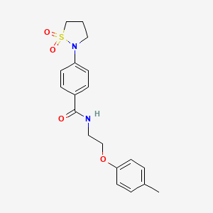 4-(1,1-dioxo-1,2-thiazolidin-2-yl)-N-[2-(4-methylphenoxy)ethyl]benzamide