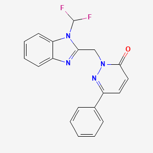 2-[[1-(Difluoromethyl)benzimidazol-2-yl]methyl]-6-phenylpyridazin-3-one