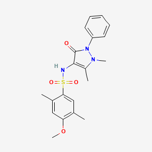 N-(1,5-dimethyl-3-oxo-2-phenyl-2,3-dihydro-1H-pyrazol-4-yl)-4-methoxy-2,5-dimethylbenzene-1-sulfonamide