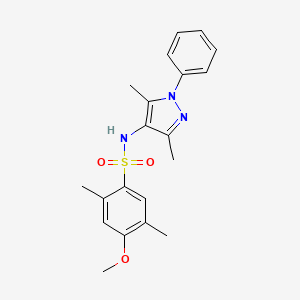 N-(3,5-dimethyl-1-phenylpyrazol-4-yl)-4-methoxy-2,5-dimethylbenzenesulfonamide