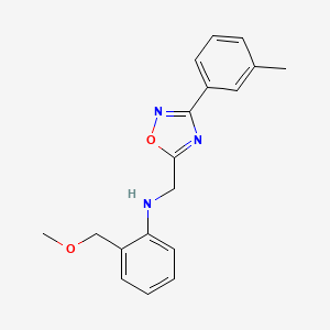 2-(methoxymethyl)-N-[[3-(3-methylphenyl)-1,2,4-oxadiazol-5-yl]methyl]aniline