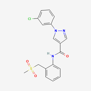 1-(3-chlorophenyl)-N-[2-(methylsulfonylmethyl)phenyl]pyrazole-4-carboxamide