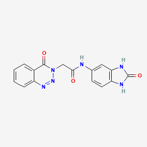 2-(4-oxo-1,2,3-benzotriazin-3-yl)-N-(2-oxo-1,3-dihydrobenzimidazol-5-yl)acetamide