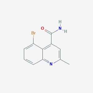 molecular formula C11H9BrN2O B7646533 5-Bromo-2-methylquinoline-4-carboxamide 