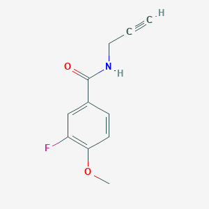 molecular formula C11H10FNO2 B7646537 3-fluoro-4-methoxy-N-prop-2-ynylbenzamide 