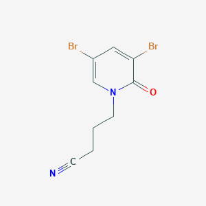 4-(3,5-Dibromo-2-oxopyridin-1-yl)butanenitrile