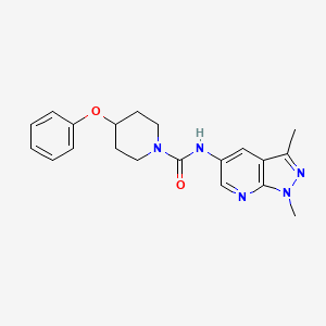 N-(1,3-dimethylpyrazolo[3,4-b]pyridin-5-yl)-4-phenoxypiperidine-1-carboxamide