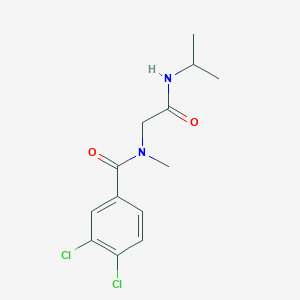 molecular formula C13H16Cl2N2O2 B7646591 3,4-dichloro-N-methyl-N-[2-oxo-2-(propan-2-ylamino)ethyl]benzamide 