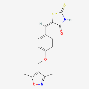 molecular formula C16H14N2O3S2 B7646596 (5E)-5-[[4-[(3,5-dimethyl-1,2-oxazol-4-yl)methoxy]phenyl]methylidene]-2-sulfanylidene-1,3-thiazolidin-4-one 