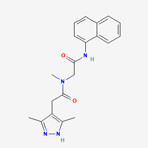 2-(3,5-dimethyl-1H-pyrazol-4-yl)-N-methyl-N-[2-(naphthalen-1-ylamino)-2-oxoethyl]acetamide