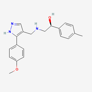 (1S)-2-[[5-(4-methoxyphenyl)-1H-pyrazol-4-yl]methylamino]-1-(4-methylphenyl)ethanol