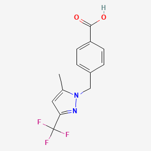 4-{[5-methyl-3-(trifluoromethyl)-1H-pyrazol-1-yl]methyl}benzoic acid