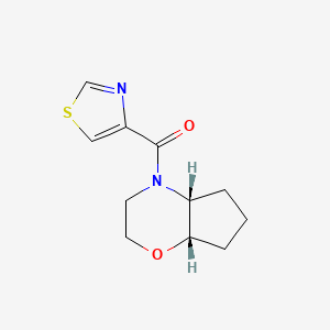 molecular formula C11H14N2O2S B7646689 [(4aR,7aS)-3,4a,5,6,7,7a-hexahydro-2H-cyclopenta[b][1,4]oxazin-4-yl]-(1,3-thiazol-4-yl)methanone 