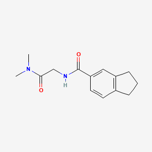 molecular formula C14H18N2O2 B7646715 N-[2-(dimethylamino)-2-oxoethyl]-2,3-dihydro-1H-indene-5-carboxamide 