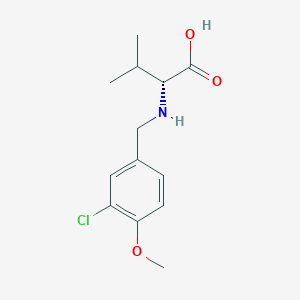 molecular formula C13H18ClNO3 B7646729 (2R)-2-[(3-chloro-4-methoxyphenyl)methylamino]-3-methylbutanoic acid 