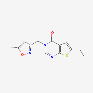 6-Ethyl-3-[(5-methyl-1,2-oxazol-3-yl)methyl]thieno[2,3-d]pyrimidin-4-one