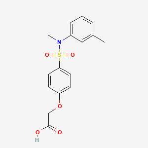 2-[4-[Methyl-(3-methylphenyl)sulfamoyl]phenoxy]acetic acid