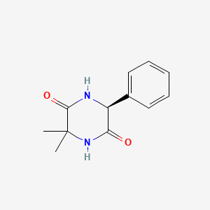 molecular formula C12H14N2O2 B7646788 (6S)-3,3-dimethyl-6-phenylpiperazine-2,5-dione 