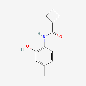 molecular formula C12H15NO2 B7646828 N-(2-hydroxy-4-methylphenyl)cyclobutanecarboxamide 