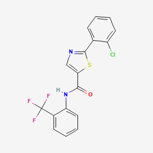 2-(2-chlorophenyl)-N-[2-(trifluoromethyl)phenyl]-1,3-thiazole-5-carboxamide