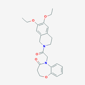 5-[2-(6,7-diethoxy-3,4-dihydro-1H-isoquinolin-2-yl)-2-oxoethyl]-2,3-dihydro-1,5-benzoxazepin-4-one