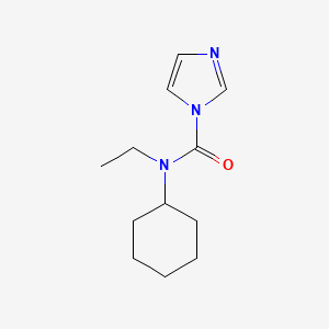 molecular formula C12H19N3O B7646897 N-cyclohexyl-N-ethylimidazole-1-carboxamide 