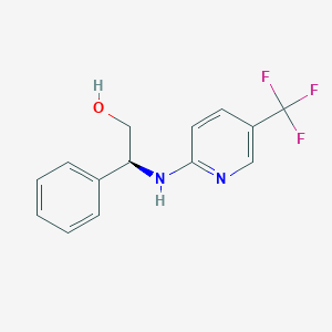 molecular formula C14H13F3N2O B7646933 (2S)-2-phenyl-2-[[5-(trifluoromethyl)pyridin-2-yl]amino]ethanol 