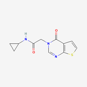 N-cyclopropyl-2-{4-oxo-3H,4H-thieno[2,3-d]pyrimidin-3-yl}acetamide