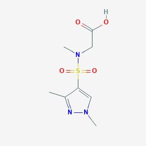 molecular formula C8H13N3O4S B7647020 [(1,3-Dimethyl-1h-pyrazole-4-sulfonyl)-methyl-amino]-acetic acid 