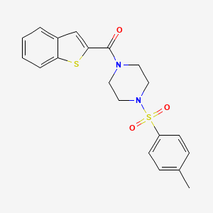 molecular formula C20H20N2O3S2 B7647029 1-Benzothiophen-2-yl-[4-(4-methylphenyl)sulfonylpiperazin-1-yl]methanone 