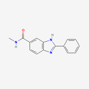 molecular formula C15H13N3O B7647075 N-methyl-2-phenyl-3H-benzimidazole-5-carboxamide 