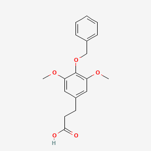 molecular formula C18H20O5 B7647077 3-[4-(Benzyloxy)-3,5-dimethoxyphenyl]propanoic acid 