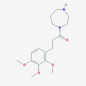 molecular formula C17H26N2O4 B7647084 1-(1,4-Diazepan-1-yl)-3-(2,3,4-trimethoxyphenyl)propan-1-one 