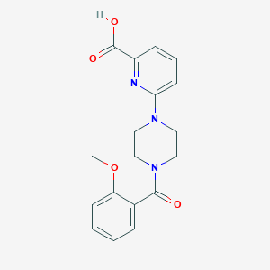 molecular formula C18H19N3O4 B7647087 6-[4-(2-Methoxybenzoyl)piperazin-1-yl]pyridine-2-carboxylic acid 