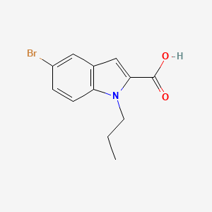 molecular formula C12H12BrNO2 B7647132 5-Bromo-1-propylindole-2-carboxylic acid 